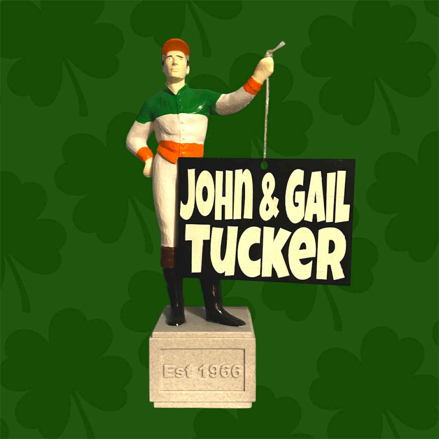 Custom Painted Lawn Jockey - Jockey Statue - Equestrian Home Decor