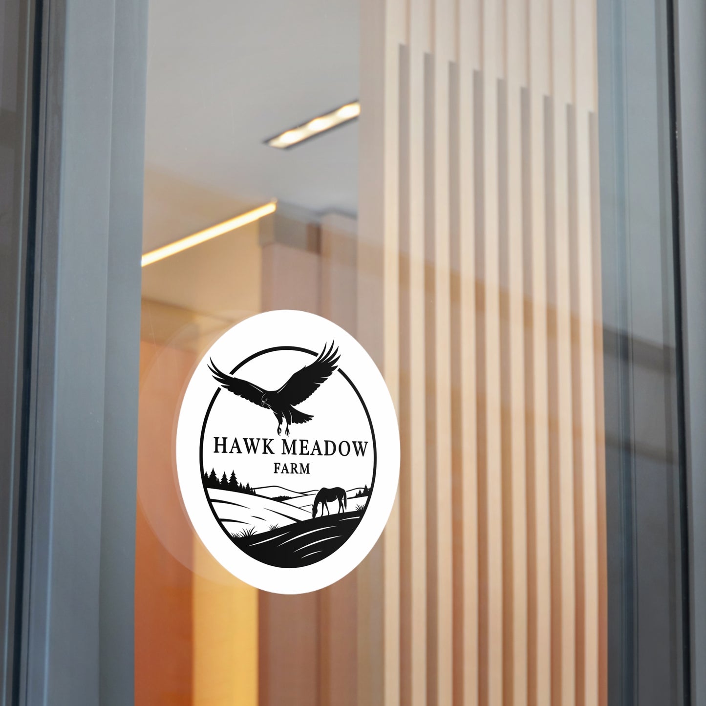 Hawk Meadow Farm Round Vinyl Stickers, Nature Stickers, Farm Decor, Animal Lover Gift, Rustic Home Decor, Outdoor Enthusiast