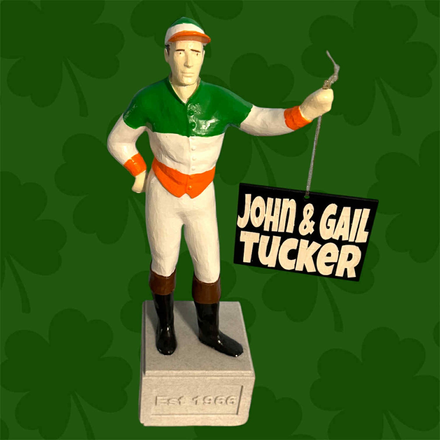 Custom Painted Lawn Jockey - Jockey Statue - Equestrian Home Decor