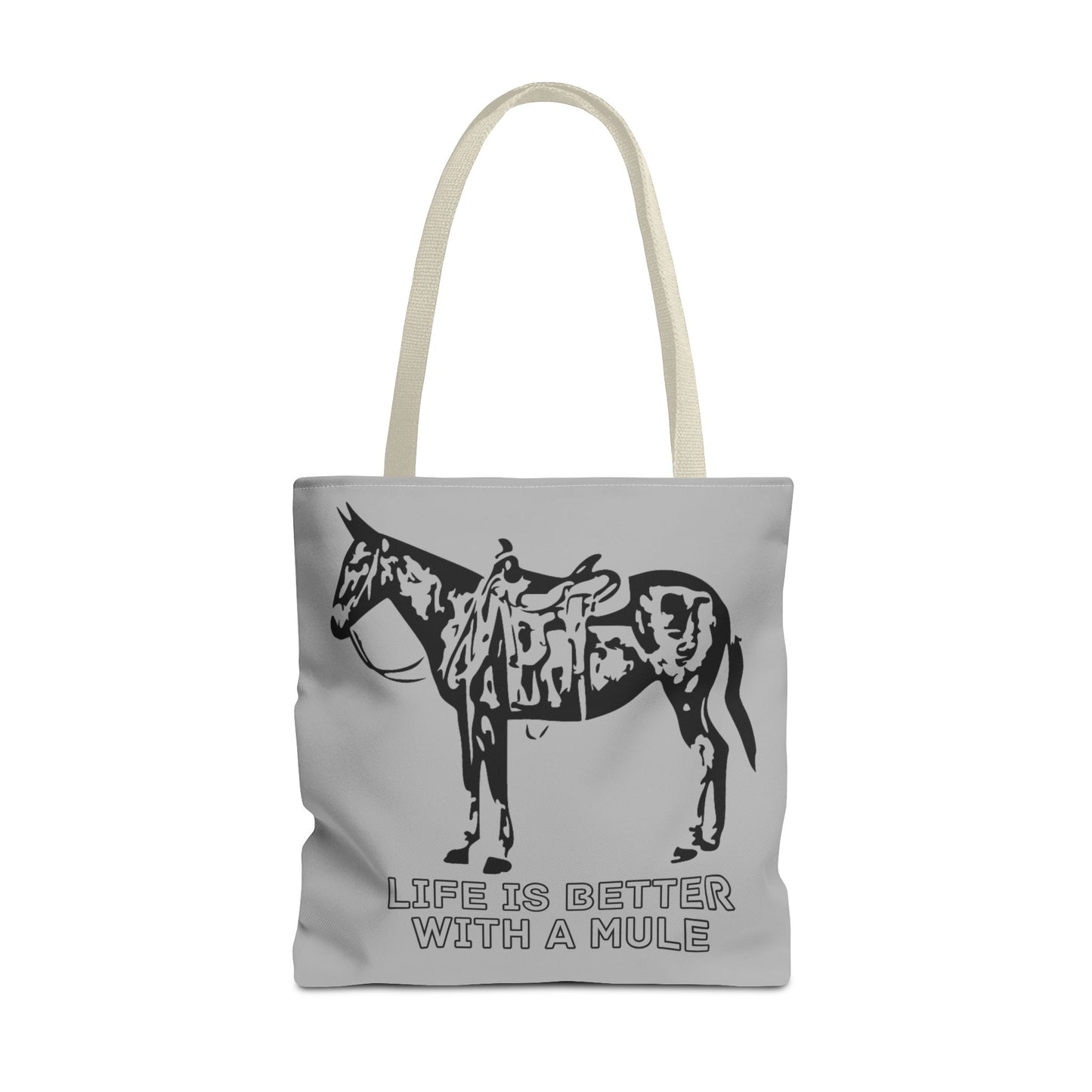 Life Is Better with a Mule Tote Bag - Mule  Shopping Bag, Mule  Handbag, Mule Rider, Mule Love