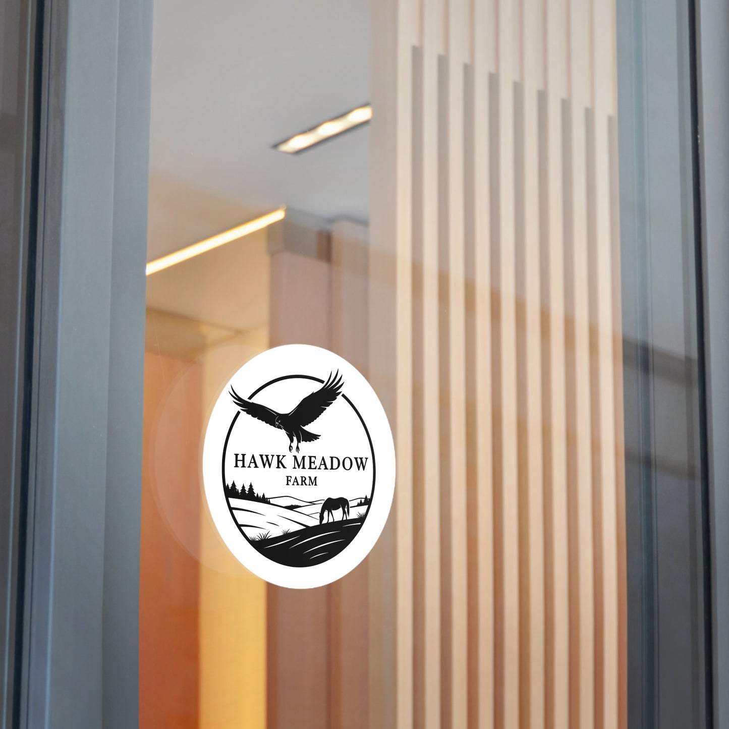 Hawk Meadow Farm Round Vinyl Stickers, Nature Stickers, Farm Decor, Animal Lover Gift, Rustic Home Decor, Outdoor Enthusiast