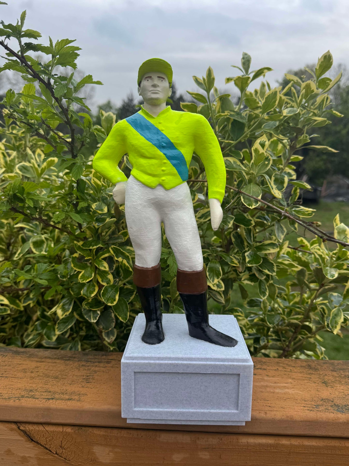 Custom Painted Lawn Jockey - Jockey Statue - Equestrian Home Decor