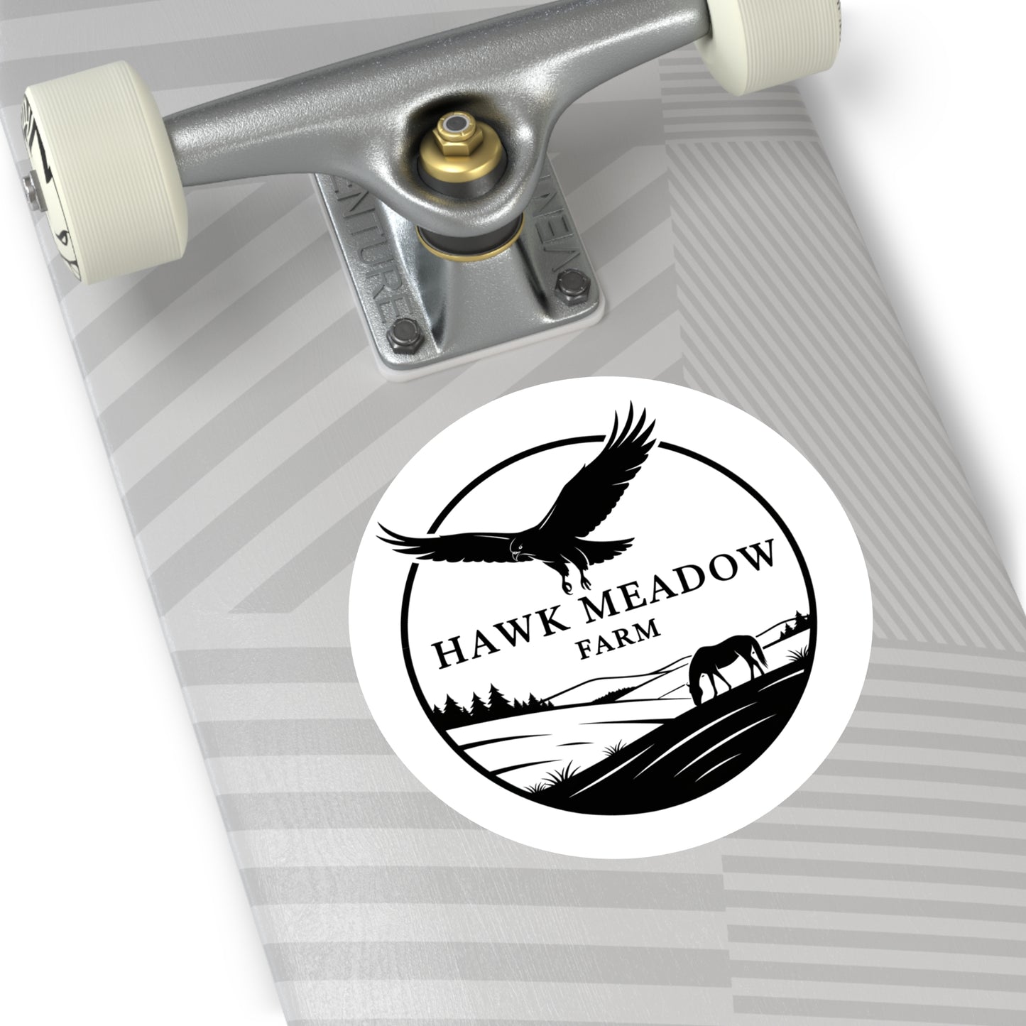 Hawk Meadow Farm Round Vinyl Stickers, Nature Stickers, Farm Decor, Animal Lover Gift, Rustic Home Decor, Outdoor Enthusiast