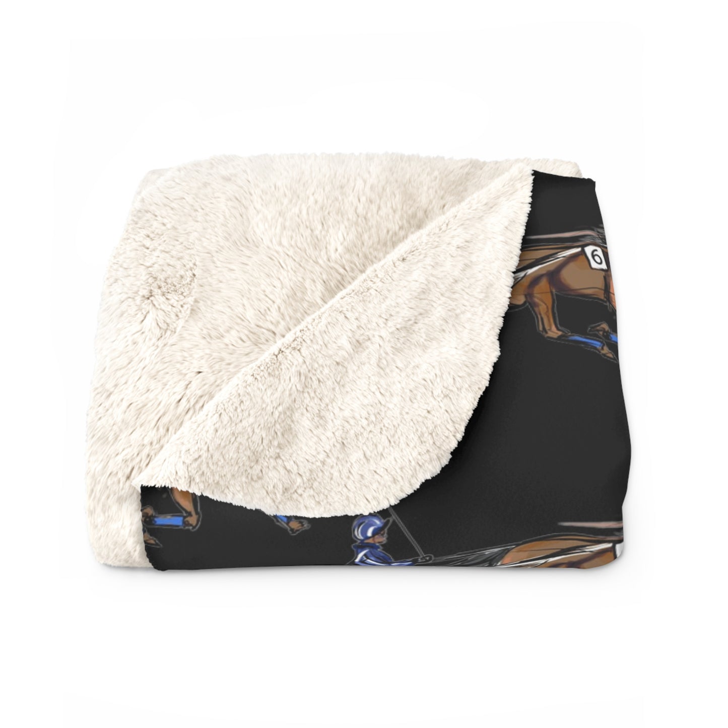 Harness Racing. Standardbred. Sulky Racing. Sherpa Fleece Blanket