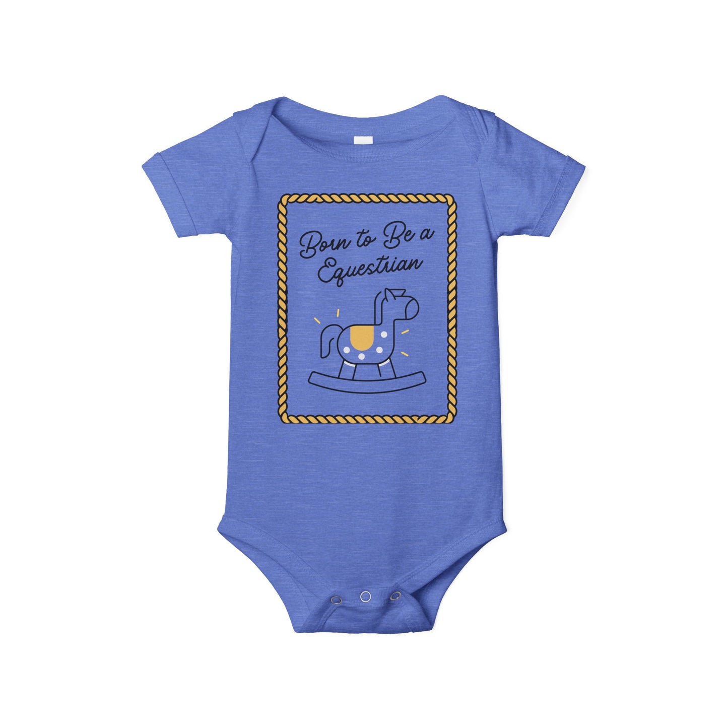 Born To Be An Equestrian. Baby Rider. Baby Equestrian. Horse Mom Infant Jersey One Piece