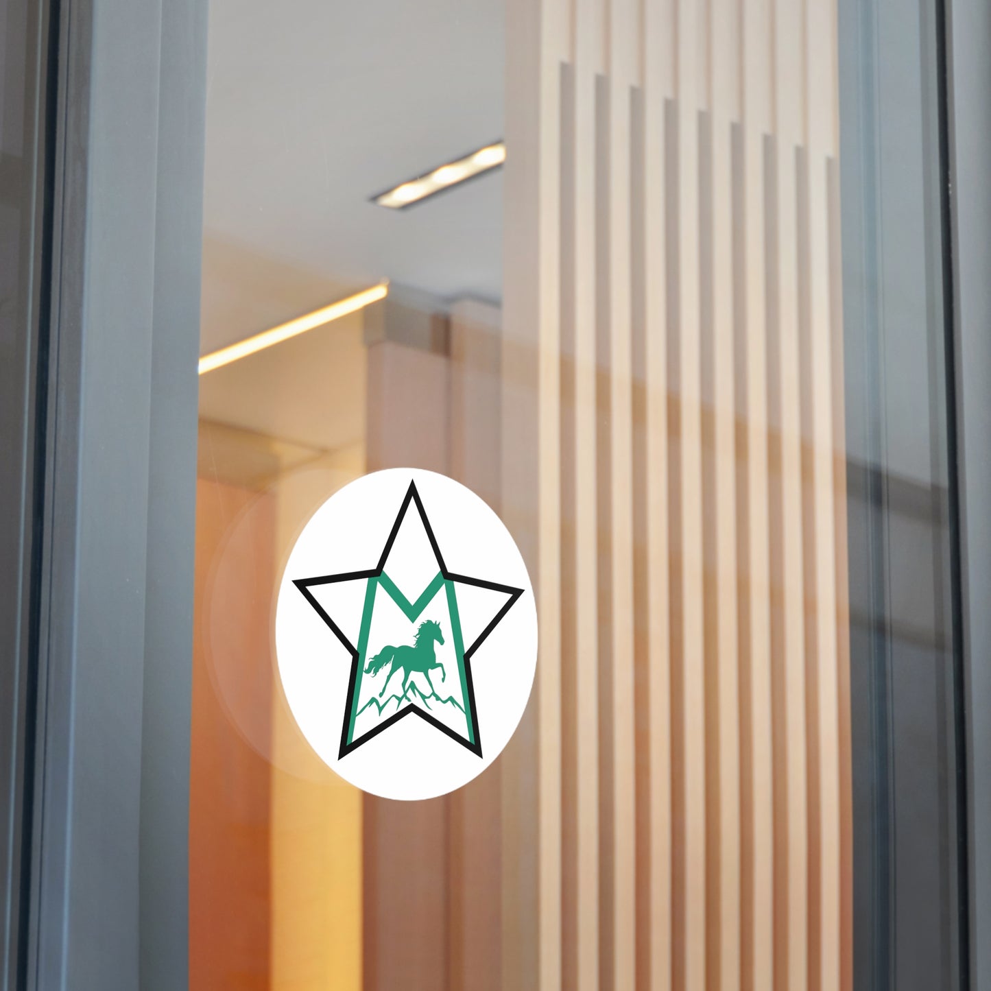 Morgan Sport Horse Round Vinyl Stickers - GREEN