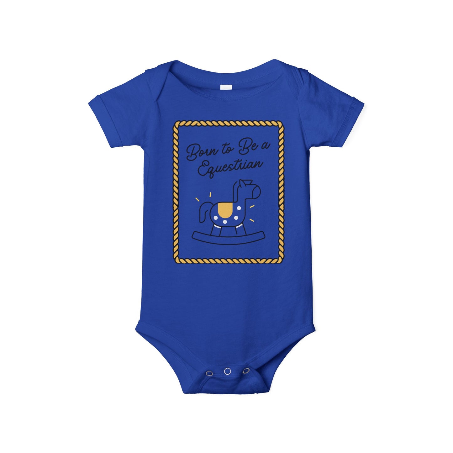 Born To Be An Equestrian. Baby Rider. Baby Equestrian. Horse Mom Infant Jersey One Piece