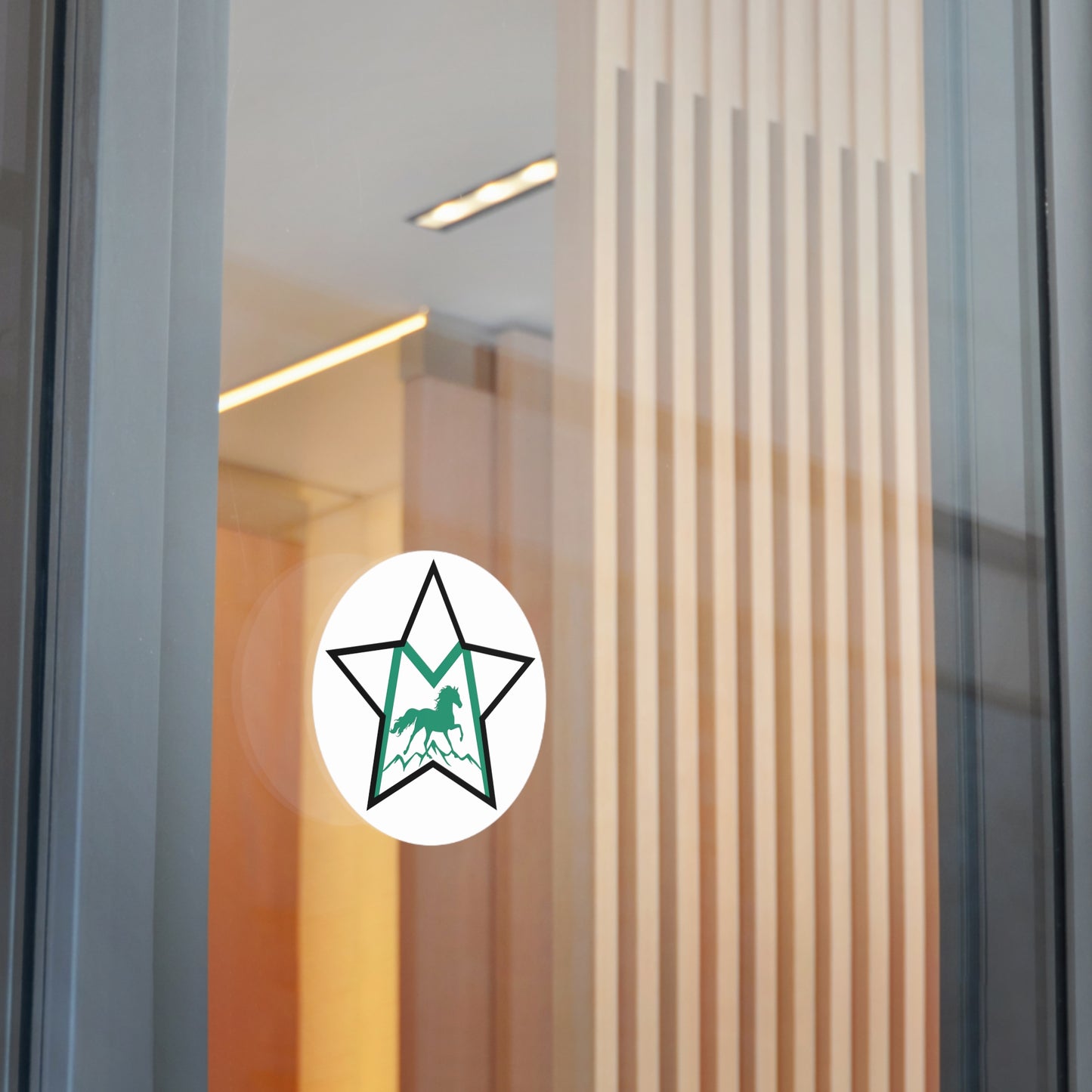 Morgan Sport Horse Round Vinyl Stickers - GREEN