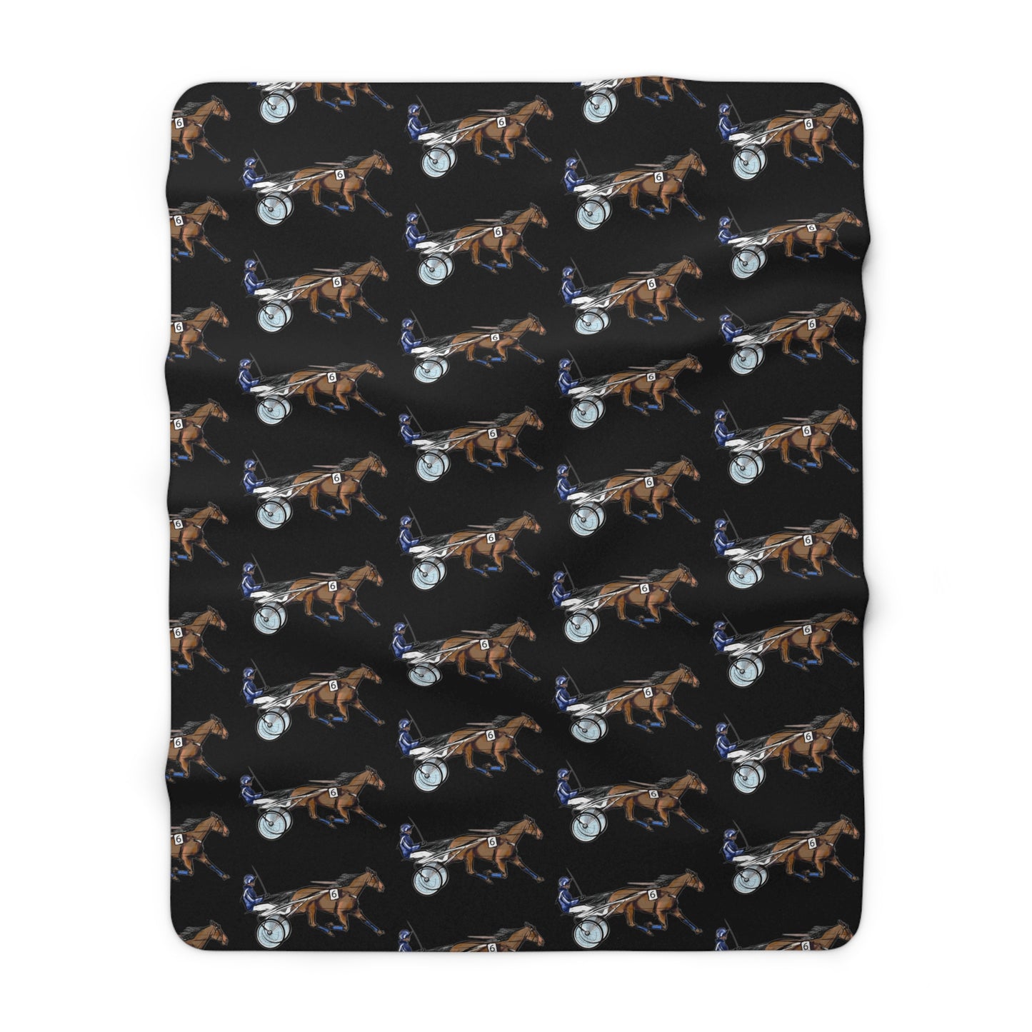 Harness Racing. Standardbred. Sulky Racing. Sherpa Fleece Blanket