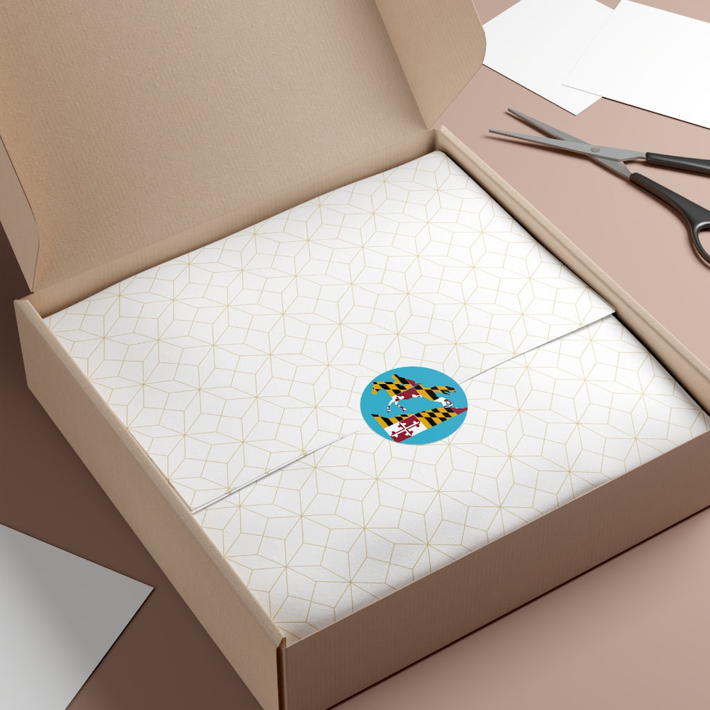 Maryland Round Vinyl Stickers