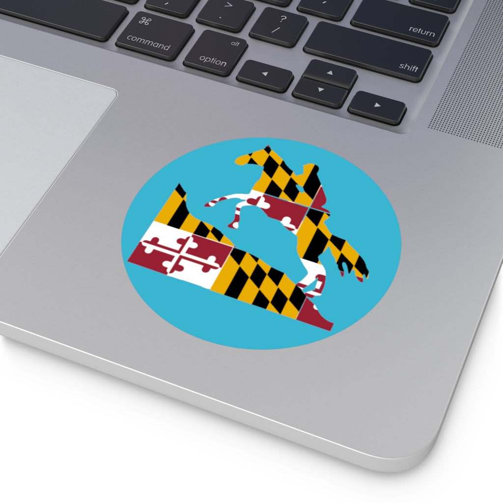 Maryland Round Vinyl Stickers