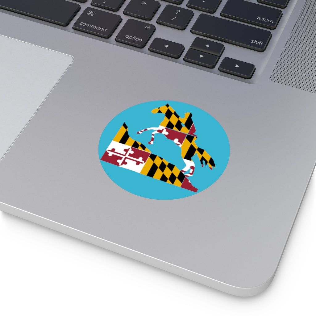Maryland Round Vinyl Stickers