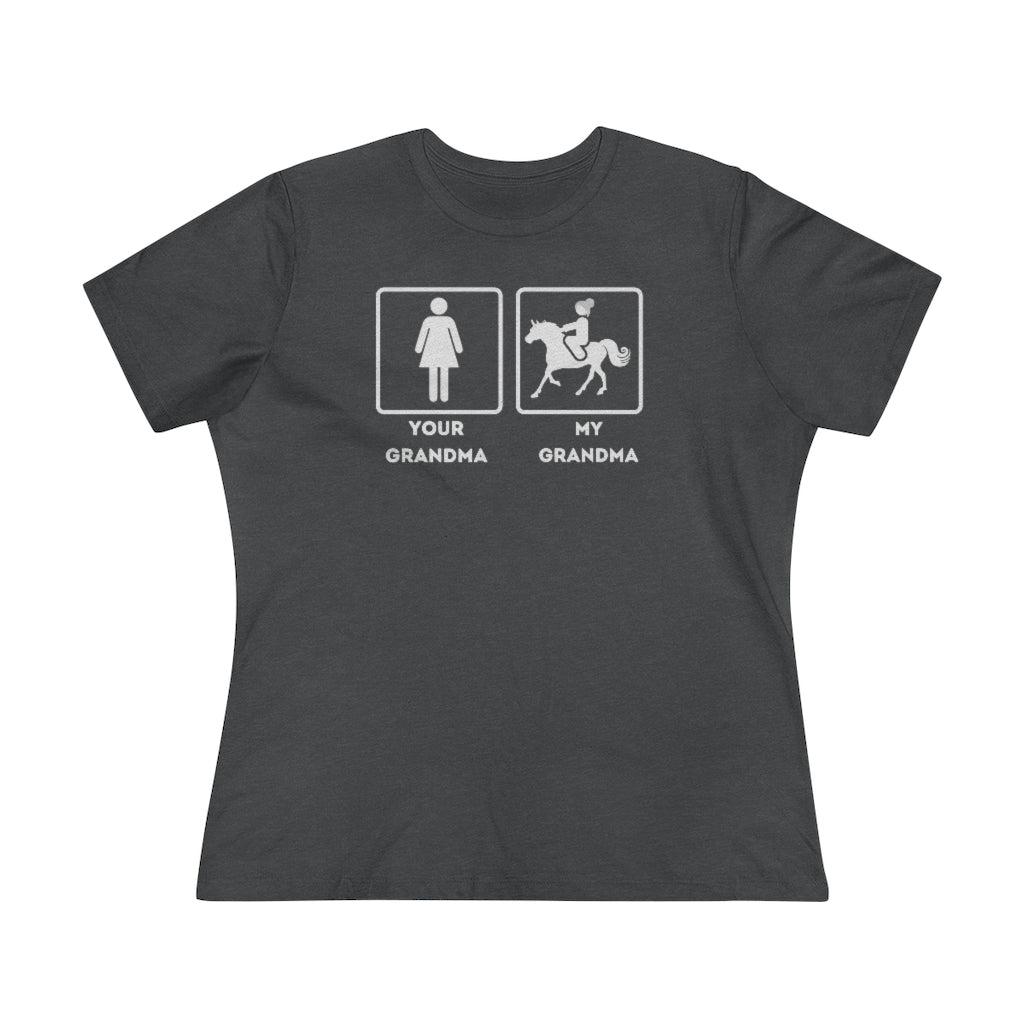 Your Grandma My Grandma Horse riding Women's Premium Tee