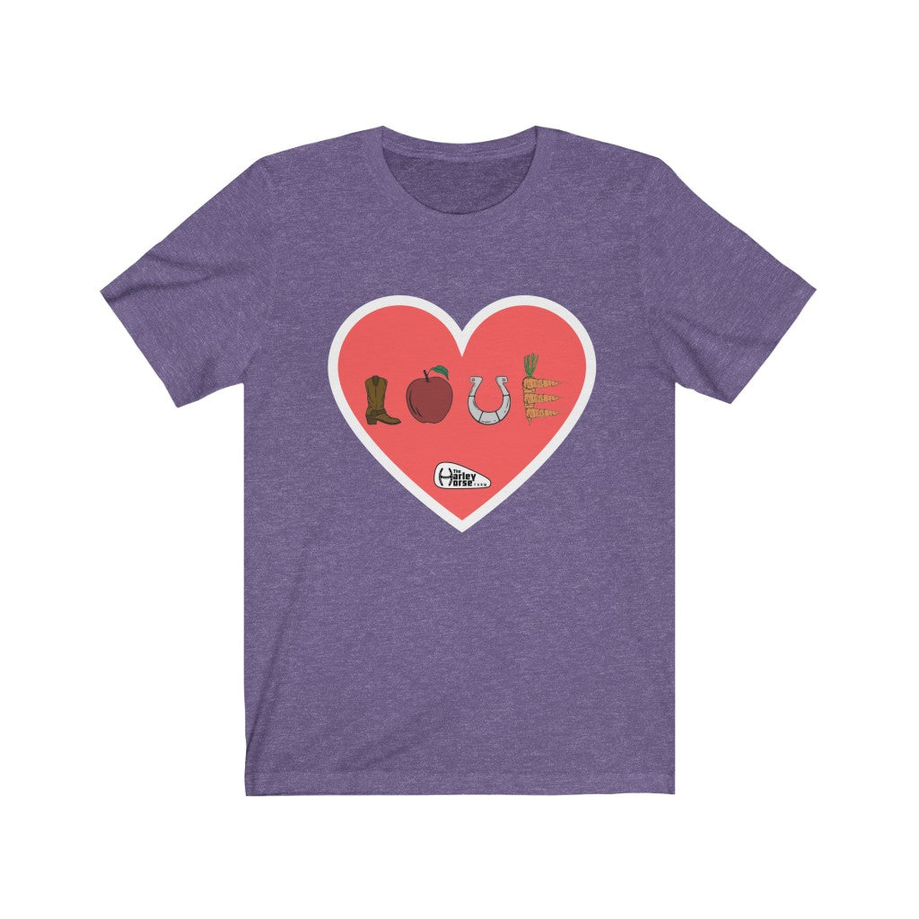 Harley Horse LOVE SIGN . Unisex Jersey Short Sleeve Tee