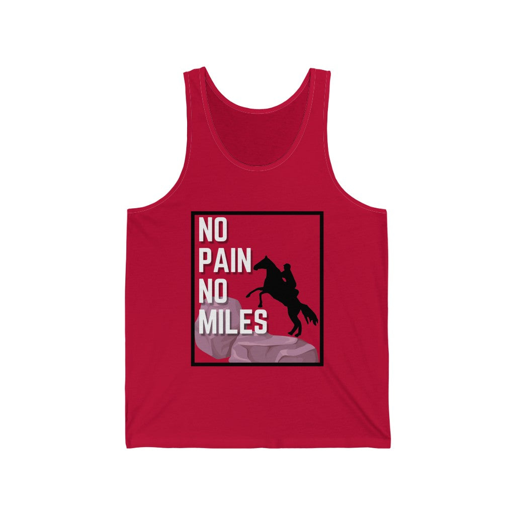 No Pain No Miles Unisex Jersey Tank