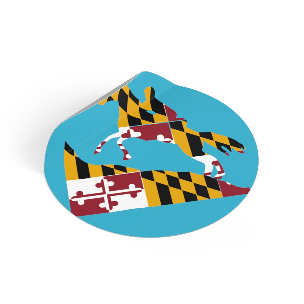 Maryland Round Vinyl Stickers