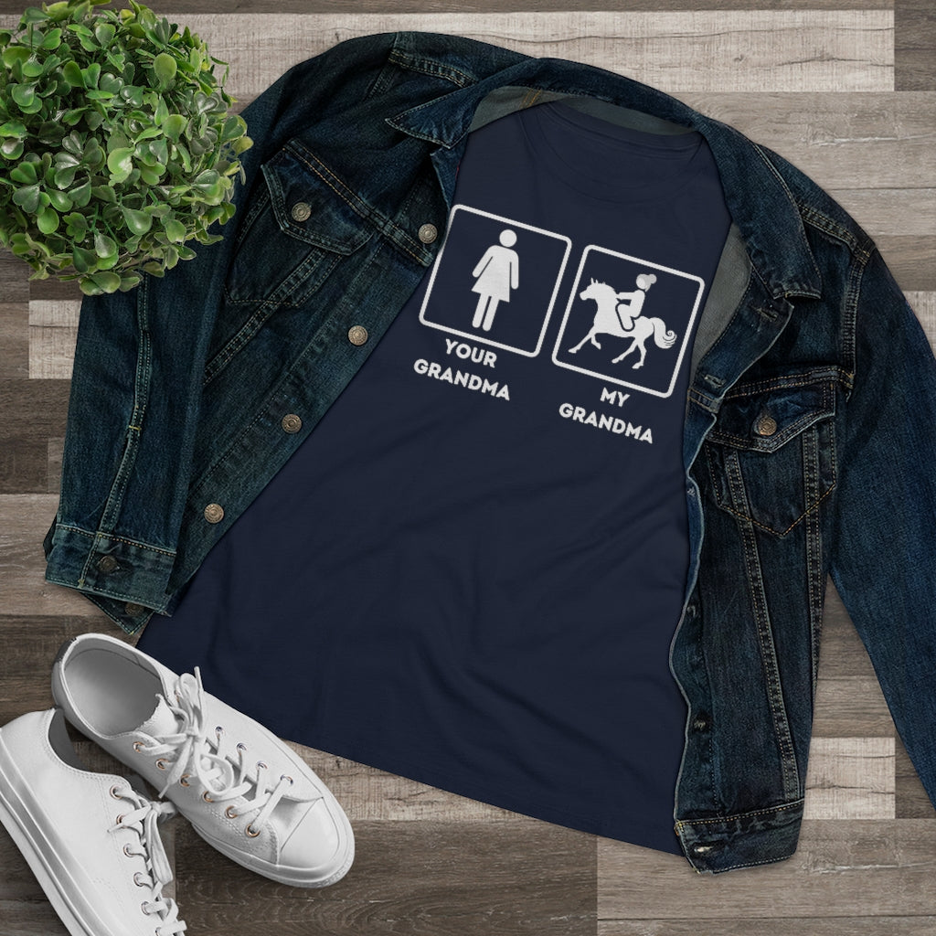 Your Grandma My Grandma Horse riding Women's Premium Tee