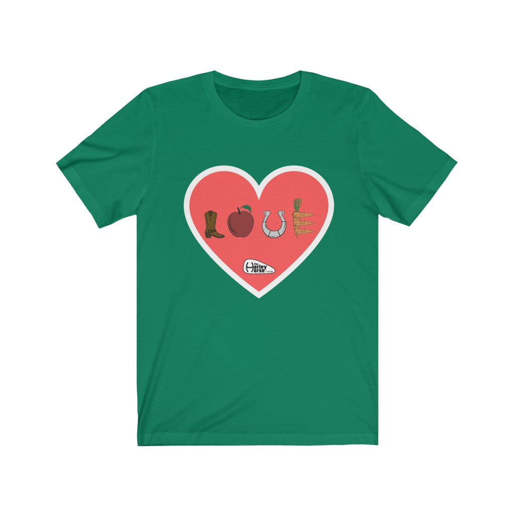 Harley Horse LOVE SIGN . Unisex Jersey Short Sleeve Tee