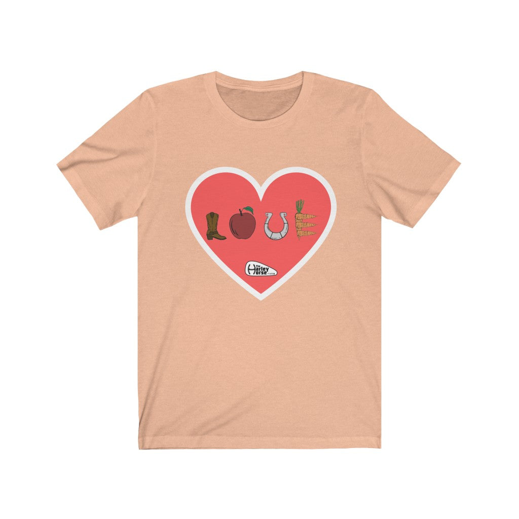 Harley Horse LOVE SIGN . Unisex Jersey Short Sleeve Tee