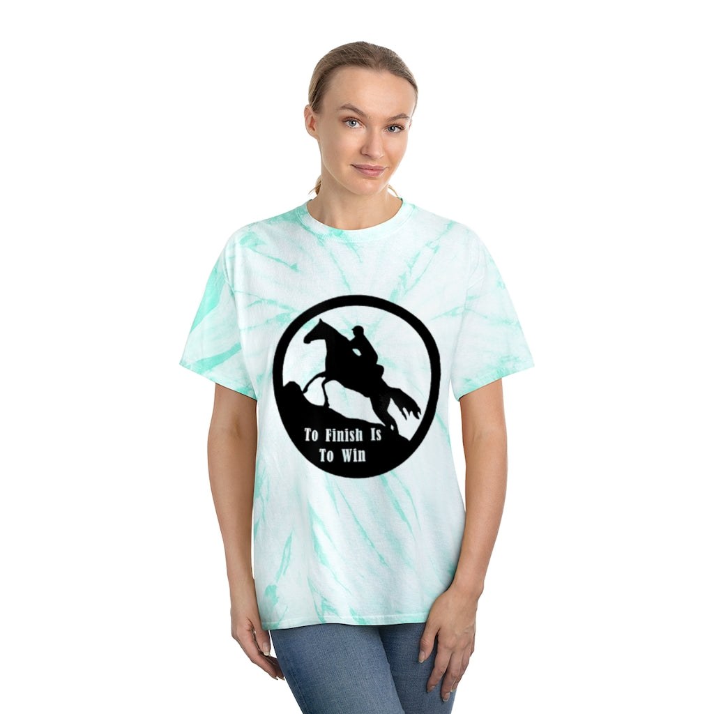 To Finish Is to Win. Endurance Rider. Horse Endurance. Tie-Dye Tee, Cyclone