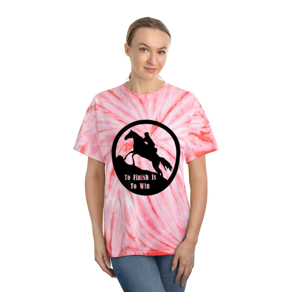 To Finish Is to Win. Endurance Rider. Horse Endurance. Tie-Dye Tee, Cyclone