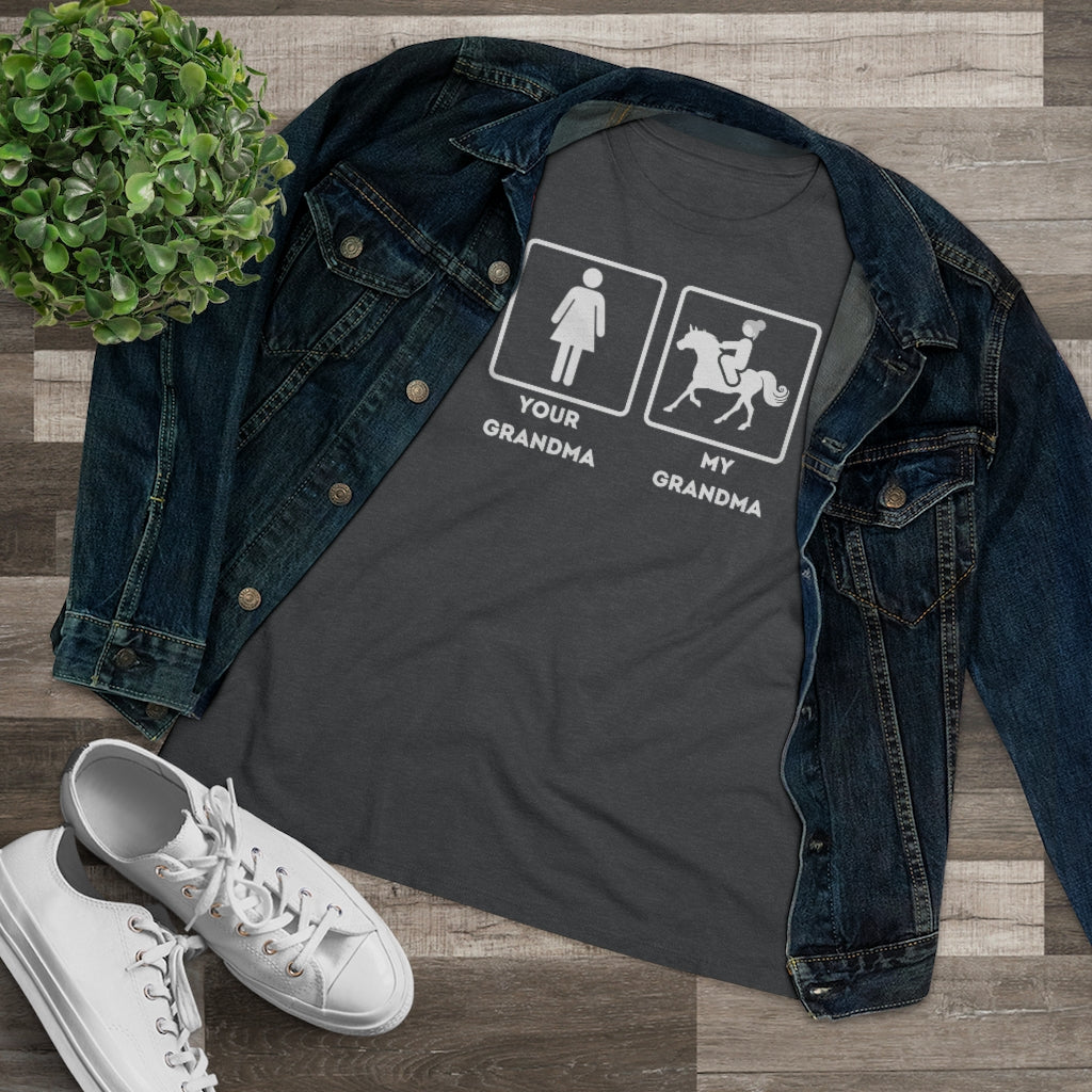 Your Grandma My Grandma Horse riding Women's Premium Tee