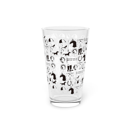 Horse Show Pint Glass, 16oz