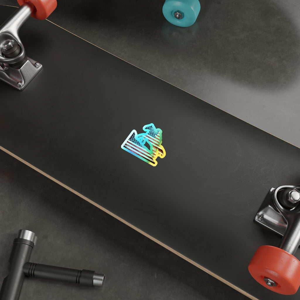 American Flag Endurance Rider Holographic Die-cut Stickers