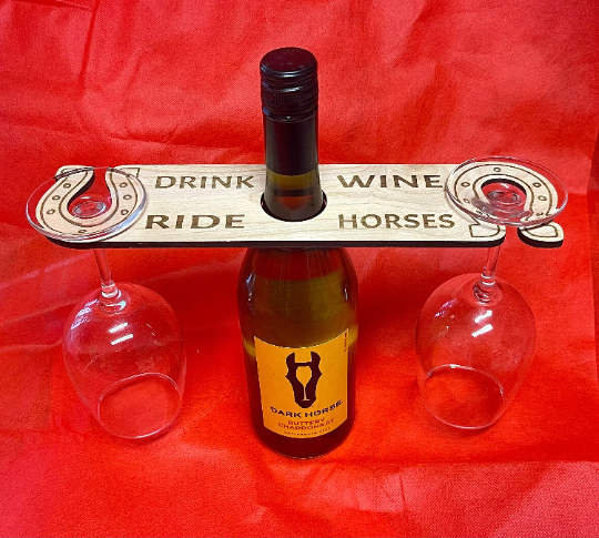 Horse Wine and Glass Holder - Drink Wine Ride Horses