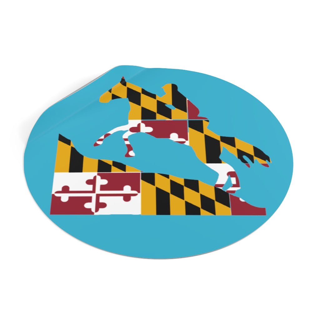 Maryland Round Vinyl Stickers