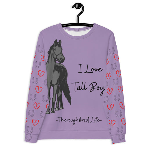 I Love Tall Boys PURPLE Unisex Sweatshirt