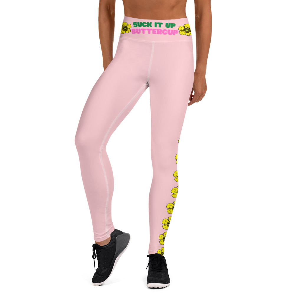 Suck It Up Butter Cup Yoga Leggings