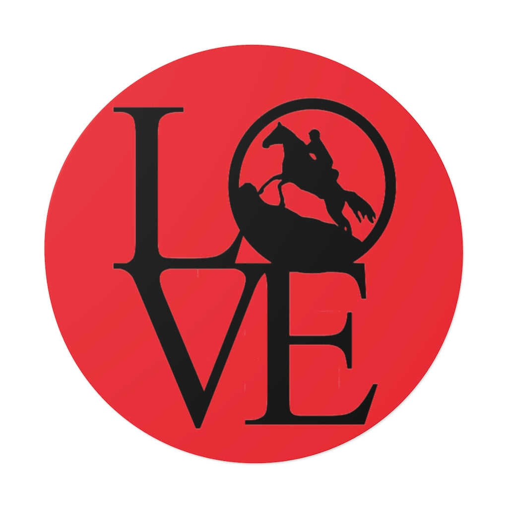 LOVE Endurance Round Vinyl Stickers