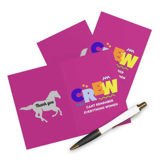 Endurance CREW Cant remember everything woman Thank You Greeting Cards (5 Pack).