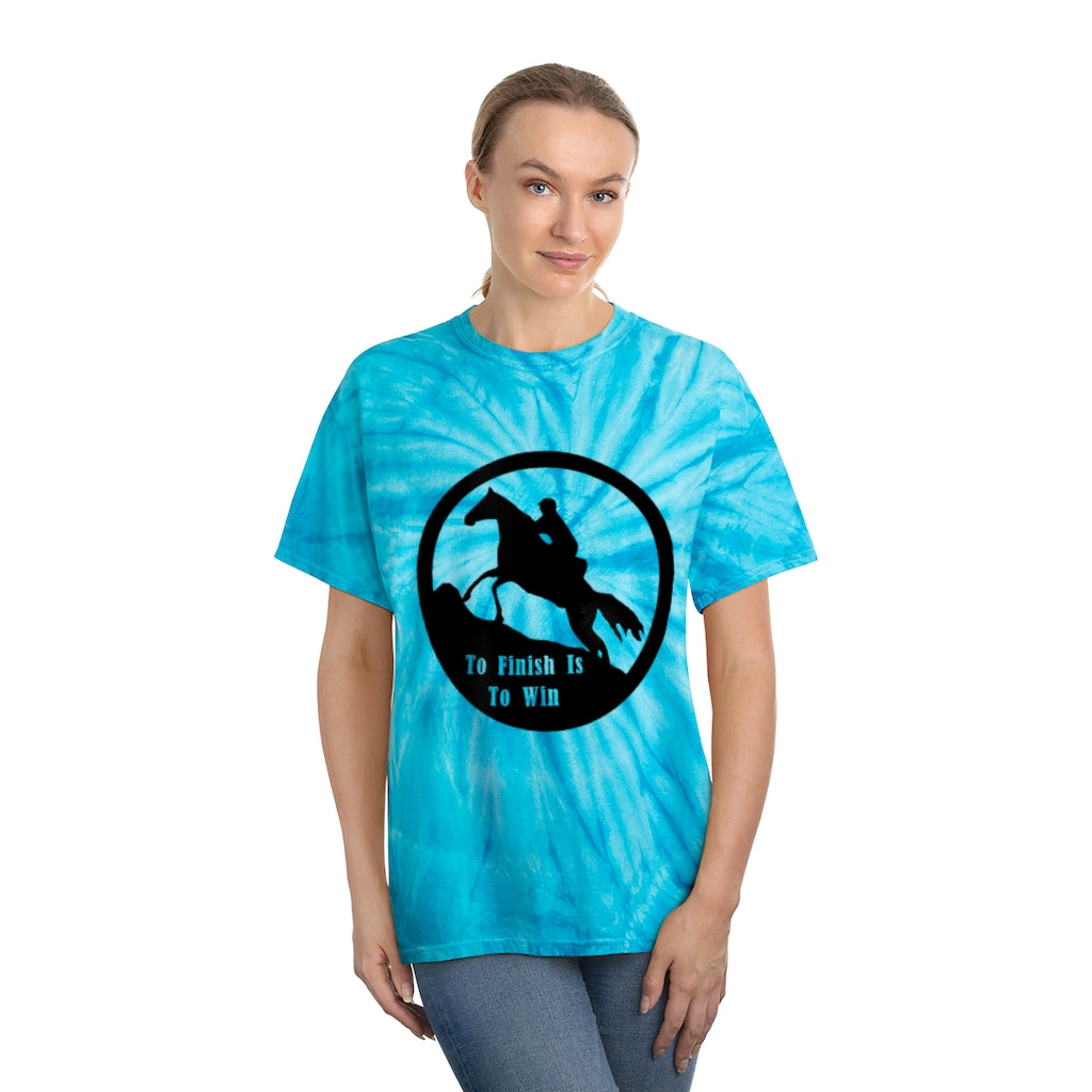 To Finish Is to Win. Endurance Rider. Horse Endurance. Tie-Dye Tee, Cyclone