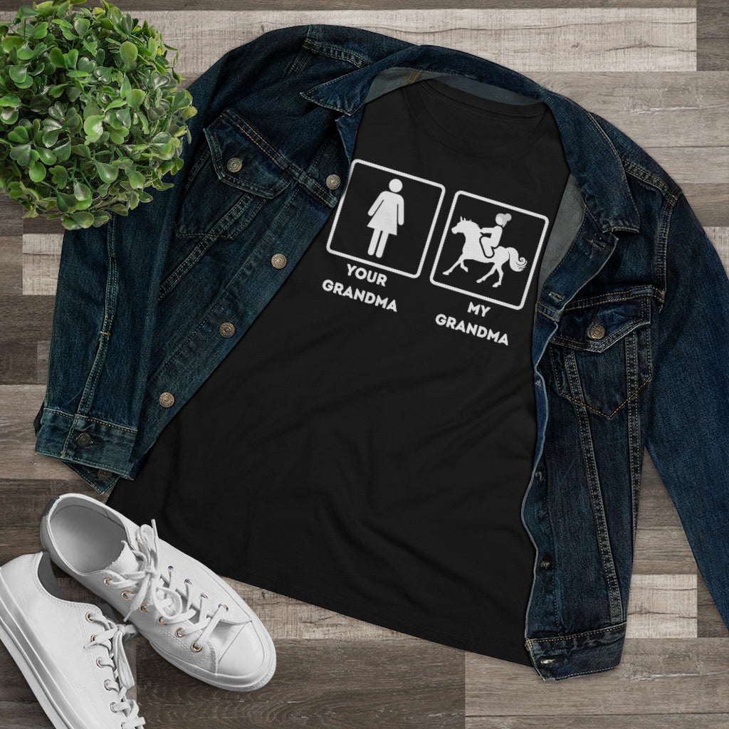 Your Grandma My Grandma Horse riding Women's Premium Tee