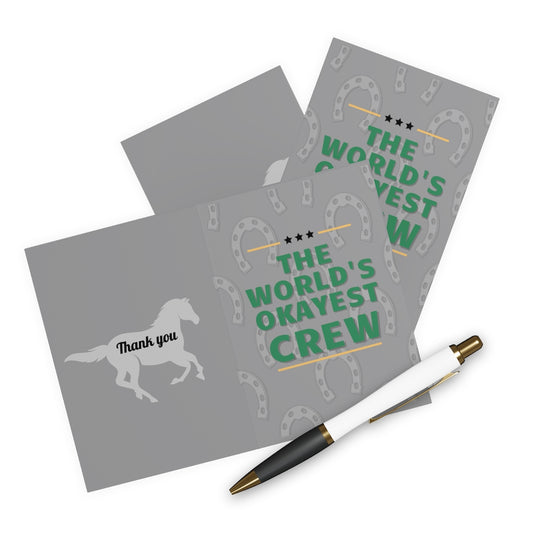 Endurance The Worlds Okayest CREW Thank You Greeting Cards (5 Pack). The Okayest Crew.