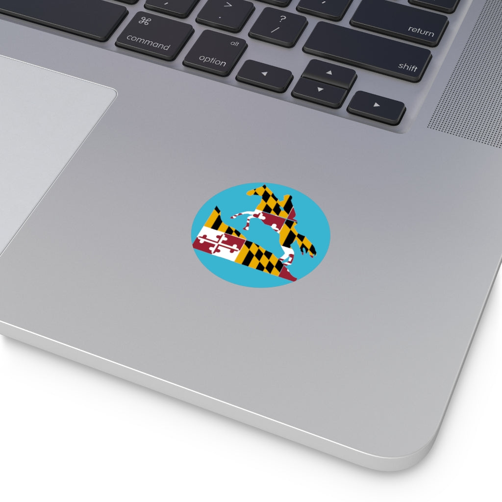 Maryland Round Vinyl Stickers