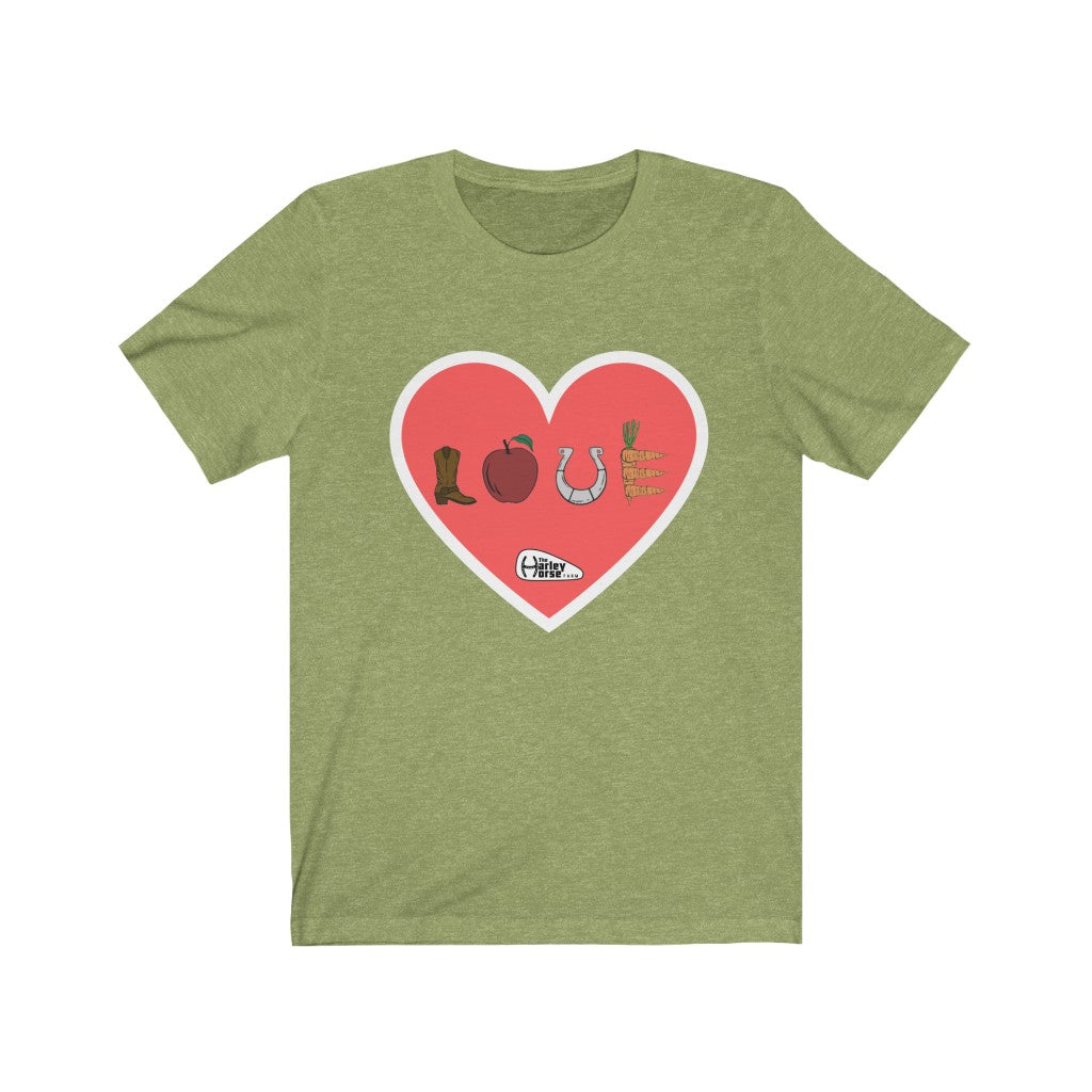 Harley Horse LOVE SIGN . Unisex Jersey Short Sleeve Tee