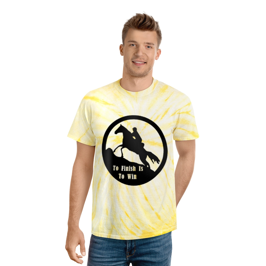 To Finish Is to Win. Endurance Rider. Horse Endurance. Tie-Dye Tee, Cyclone