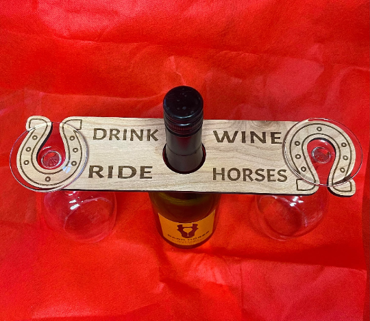 Horse Wine and Glass Holder - Drink Wine Ride Horses