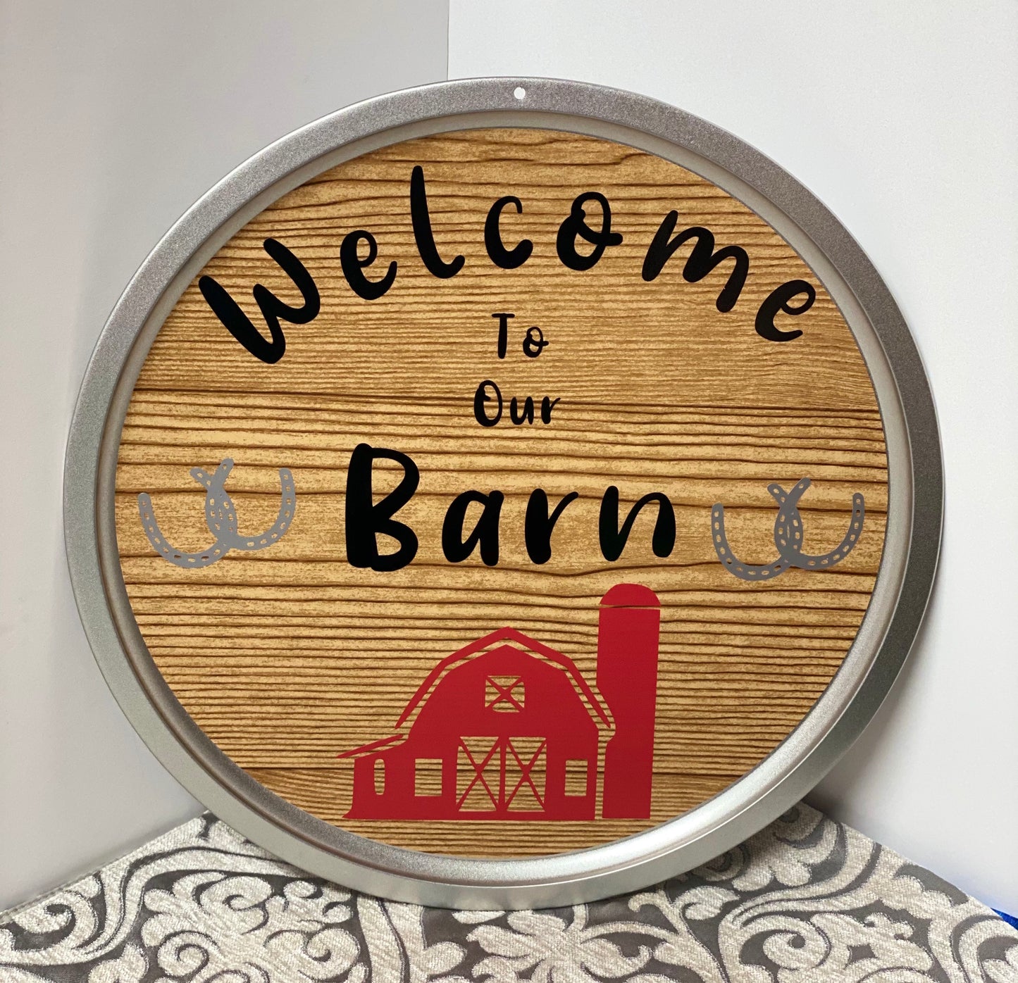 Welcome to the Barn sign