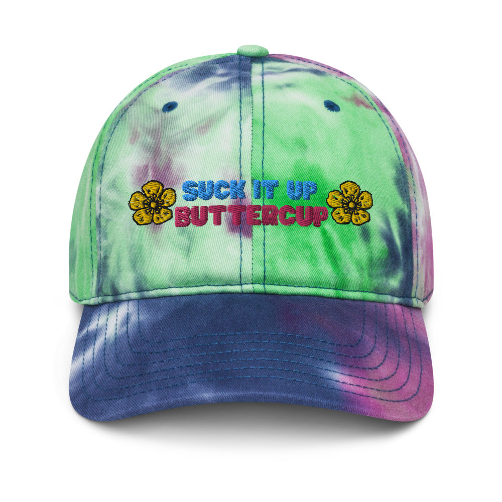 Suck it Up Butter Cup Tie dye hat